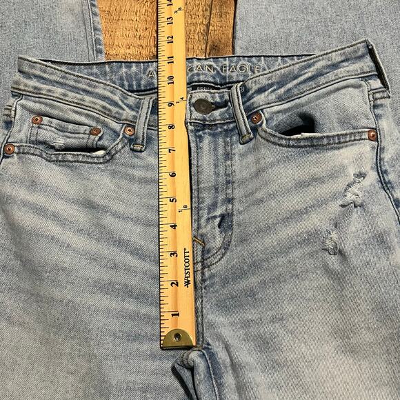 American Eagle Women's Light Wash Denim Original Bootcut Jeans Sz 28x30 - Picture 6 of 7